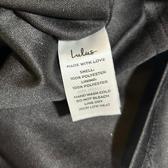 Lulu's One Shoulder Black and Silver Sequence Mini Dress Size XL NWT - Picture 7 of 7